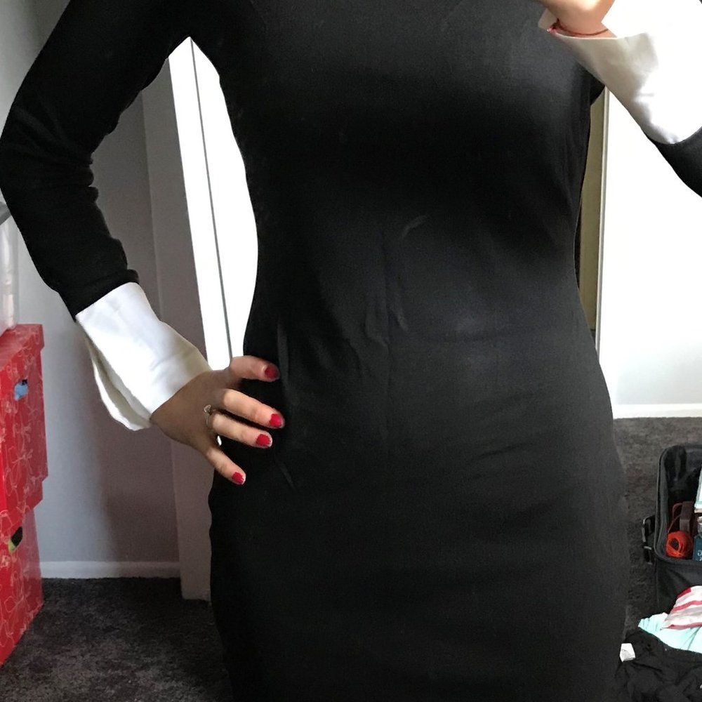 Black shirt dress